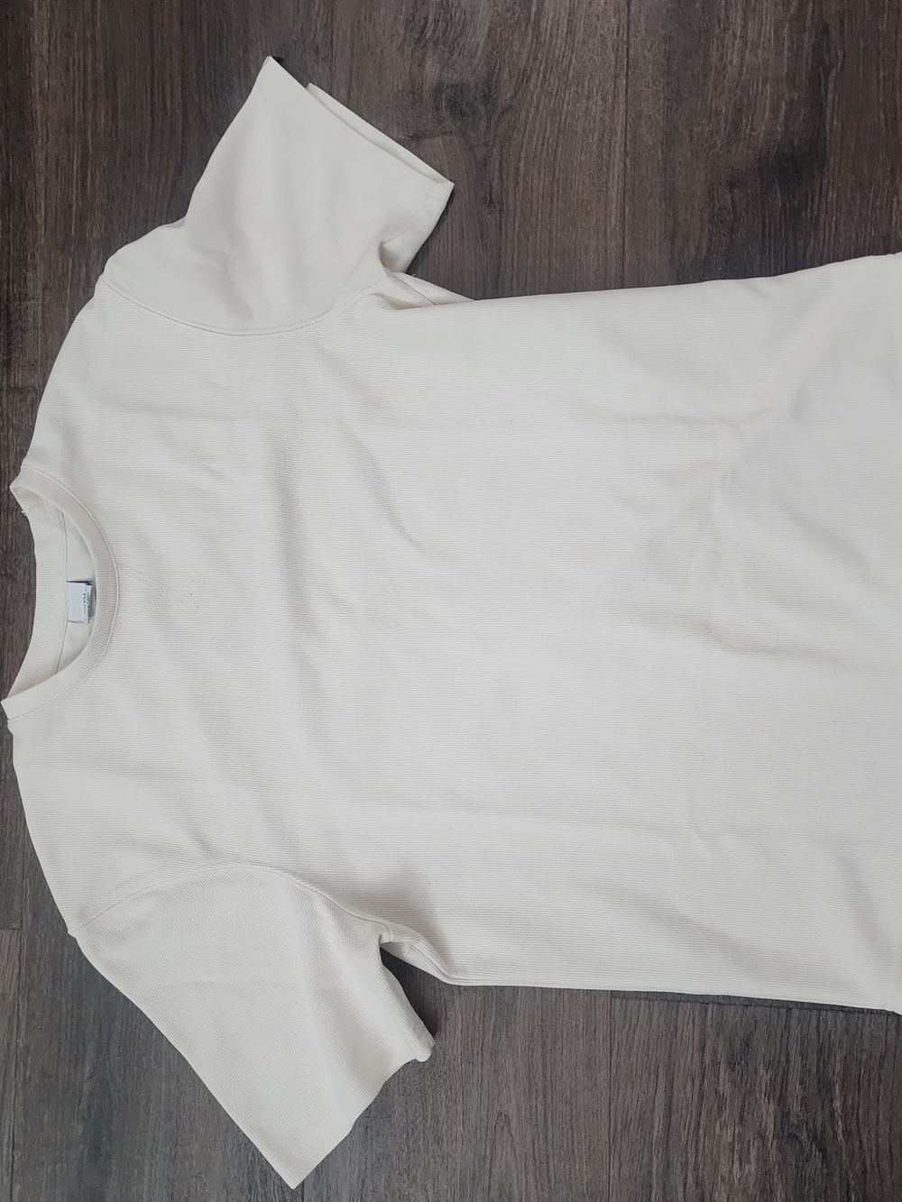 Zara Short Sleeve Crew Neck Top - Cream